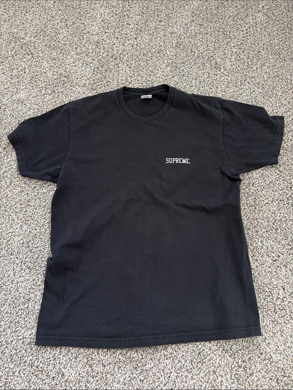 Supreme Black ET Crewneck Short Sleeve Tee with Small Chest Logo